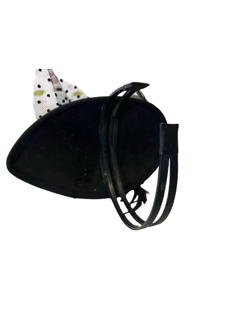 Black Fascinator Hat Feather Mesh Headband Cocktail Wedding Hair Accessory